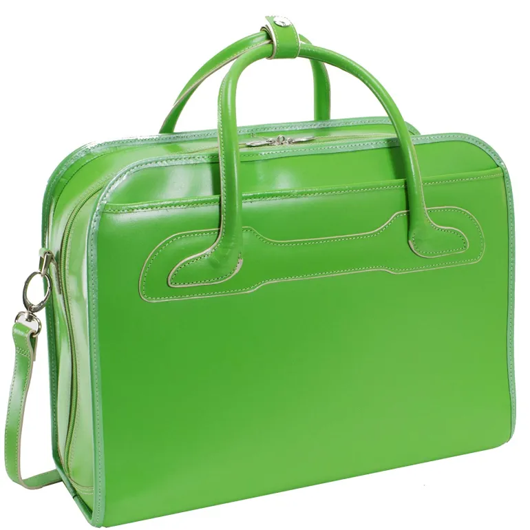 McKlein USA Willowbrook 15.6" Ladies' Leather Wheeled Laptop Briefcase