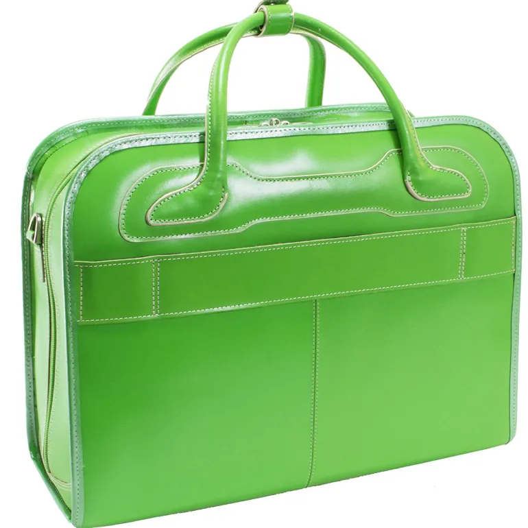 McKlein USA Willowbrook 15.6" Ladies' Leather Wheeled Laptop Briefcase