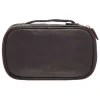 Medium Zippered Toiletry Bag, 10" x 5.5" x 3", Brown