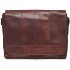 Messenger bag for 15'' Laptop / Tablet, 16.25" x 3.25" x 12", Brown