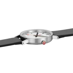 Mondaine CLASSIC BRUSHED CASE BLACK VEGAN GRAPE LEATHER A6603031416SBBV
