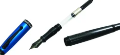 Monteverde Invincia Carbon Fiber Fountain Pen Blue | Altman Luggage