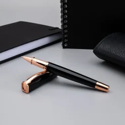 Monteverde USA Impressa Rollerball Pen Black With Gold Trim