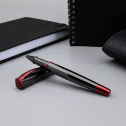 Monteverde USA Impressa Rollerball Pen Gunmetal With Red Trim