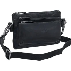 Multi Function Waist Bag, 9.5" x 2" x 5.5", Black
