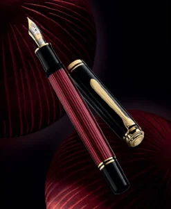 Pelikan Souveran M800 Black and Red Fountain Pen | Altman Luggage