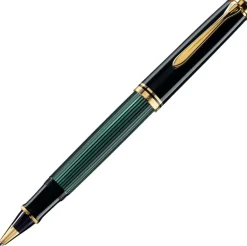 Pelikan Souveran R400 Green and Black Rollerball Pen | Altman Luggage