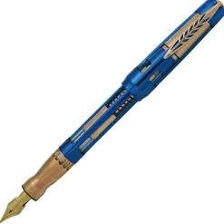 Pineider Arman Blue Trilogy Rosegold Trim LE 88 Fountain Pen