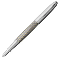 Porsche Design P3110 TecFlex Steel/Gold Fountain Pen