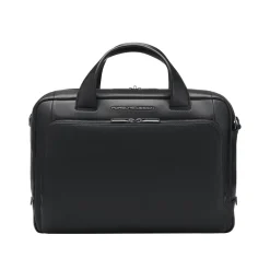 Porsche Design Roadster Leather Briefbag S Black | Altman Luggage