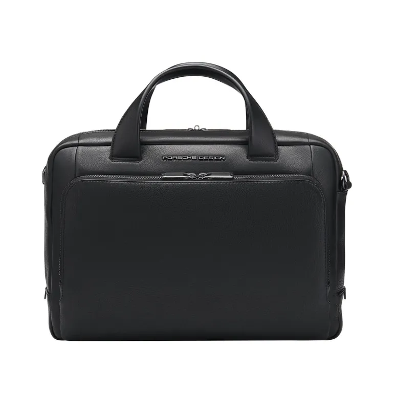 Porsche Design Roadster Leather Briefbag S Black | Altman Luggage