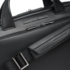 Porsche Design Roadster Leather Briefbag S Black | Altman Luggage