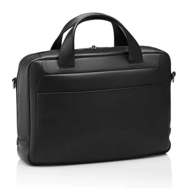 Porsche Design Roadster Leather Briefbag S Black | Altman Luggage