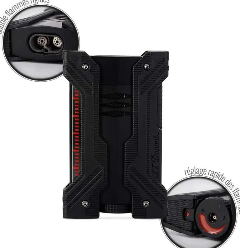 S. T. Dupont DEFI XXTREME Double Flame Lighter Black