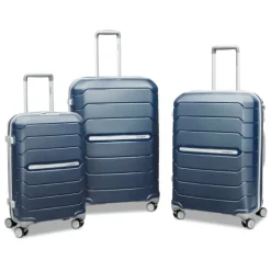 Samsonite Freeform 3 Piece Set 21|24|28 Inch Expandable Spinners (Navy
