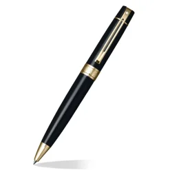 Sheaffer 300 9325 Glossy Black Ballpoint Pen With Gold-tone Trim