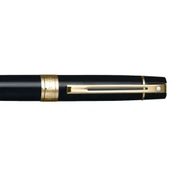 Sheaffer 300 9325 Glossy Black Ballpoint Pen With Gold-tone Trim