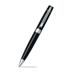 Sheaffer 300 9312 Glossy Black Ballpoint Pen With Chrome Trim
