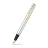 Sheaffer 300 Bright Chrome Fountain Pen With Gold Trims