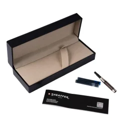 Sheaffer 300 Bright Chrome Fountain Pen With Gold Trims