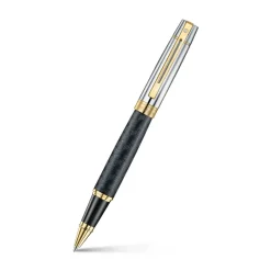 Sheaffer 300 ENGRAVED MATT BLACK BARREL AND SHINY CHROME GOLD TRIM RB