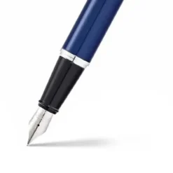Sheaffer 300 Glossy Blue Fountain Pen With Chrome Trims | Pens on Sale
