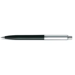 Sheaffer Sentinel Black and Chrome Ballpoint Pen With Chrome Trims