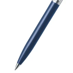 Sheaffer Sentinel Blue and Chrome Ballpoint Pen With Chrome Trims
