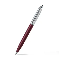 Sheaffer Sentinel Burgundy and Chrome Ballpoint Pen With Chrome Trims