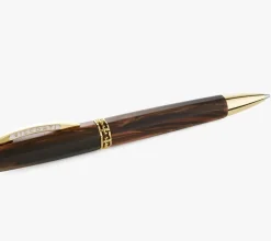 Visconti Medici Briarwood Yellow Gold Ballpoint Pen | Altman Luggage