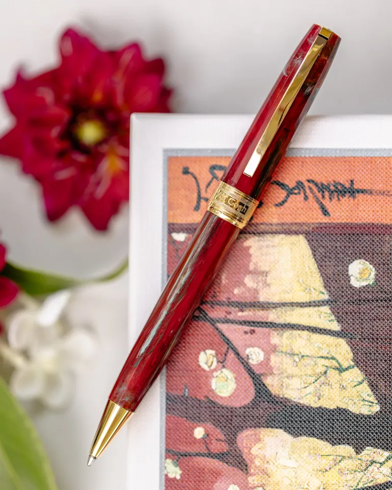 Visconti Van Gogh Ballpoint Pen Flowering Plum Orchard | Altman Luggage